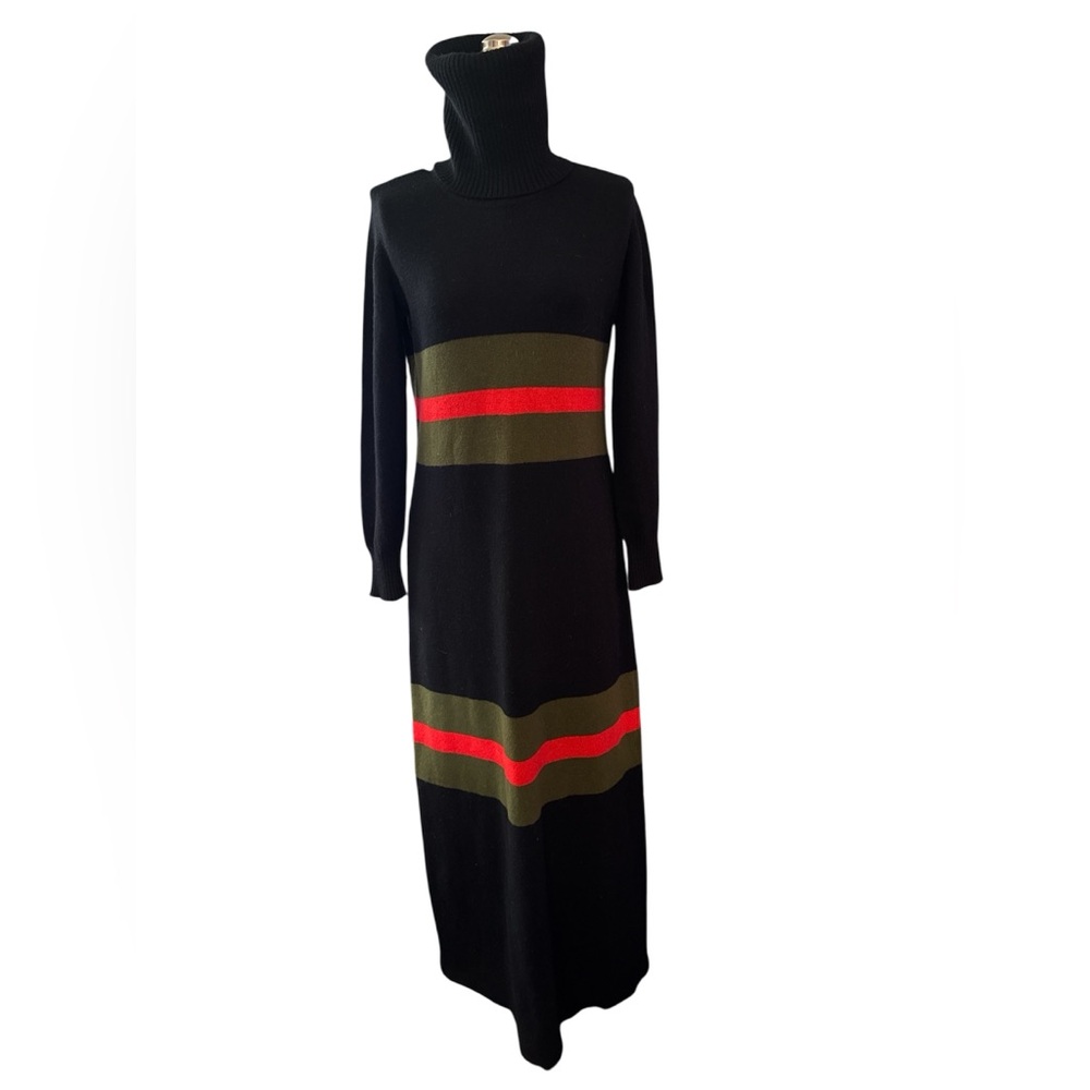 Stunning vintage Marie Claire  maxi turtleneck  knit dress